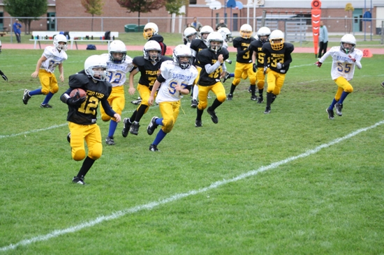 Sam Franz makes the most of some open field.