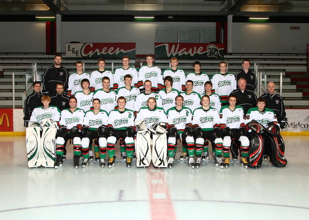 Back Row: Coach Chad Dahlen, Luke Beito, Dixon Bowen, Nick Korynta, Colton Poolman, Cale Mack, Taylor Brierley, Kolton Aubol, Manager Joey Scanlan Middle Row: Co-Head Coach Cory Chupka, Co-Head Coach Tyler Palmiscno, Jordan Vezina, Rayce Martin, Eddie Ead